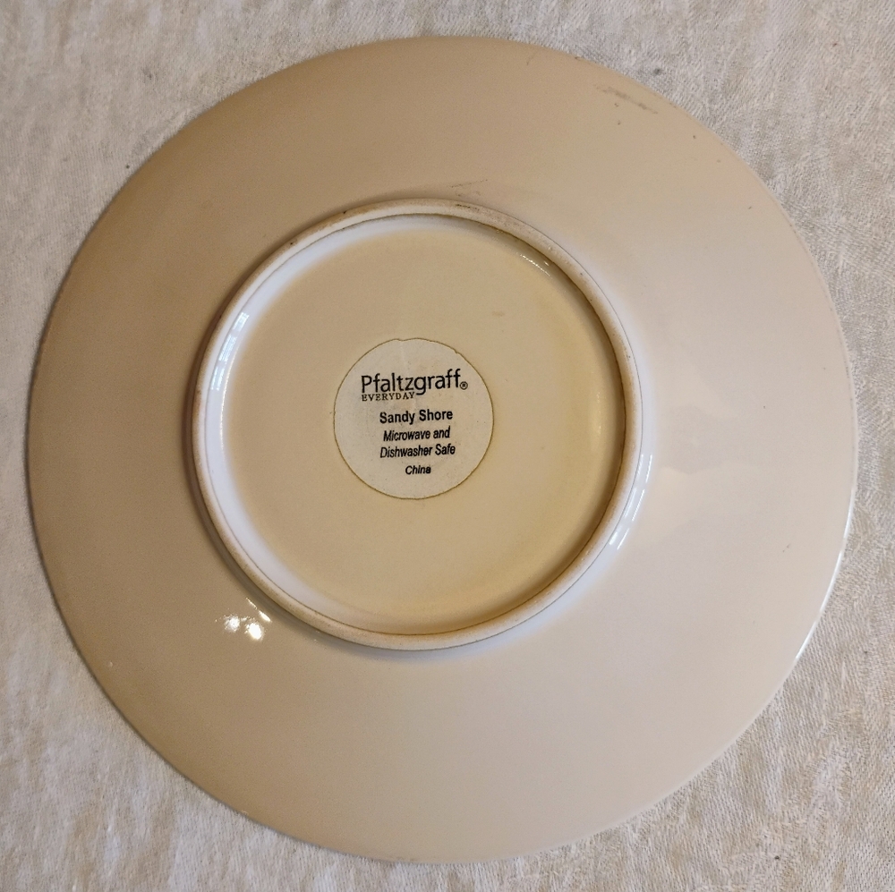 Pfaltrzgraff "Sandy Shore"  8 inch plate great nautical coastal display piece - Picture 3 of 3